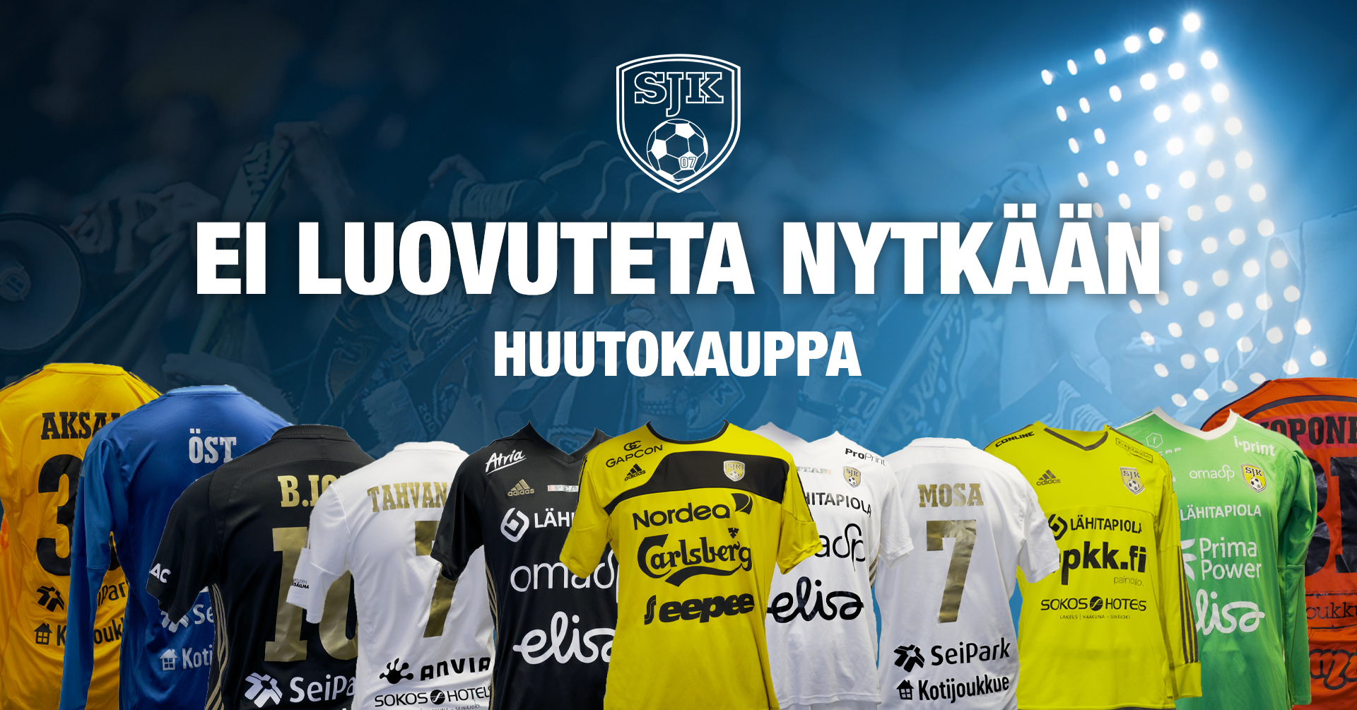 SJK:n pelipaitaharvinaisuuksia huutokauppaan