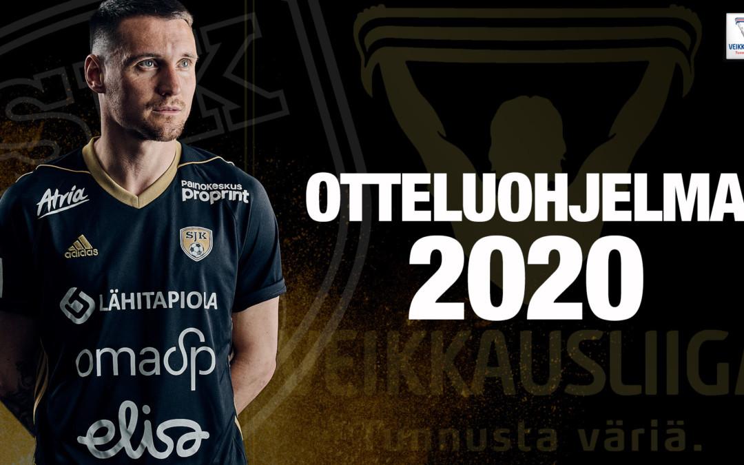 Veikkausliigan uusi otteluohjelma kaudelle 2020