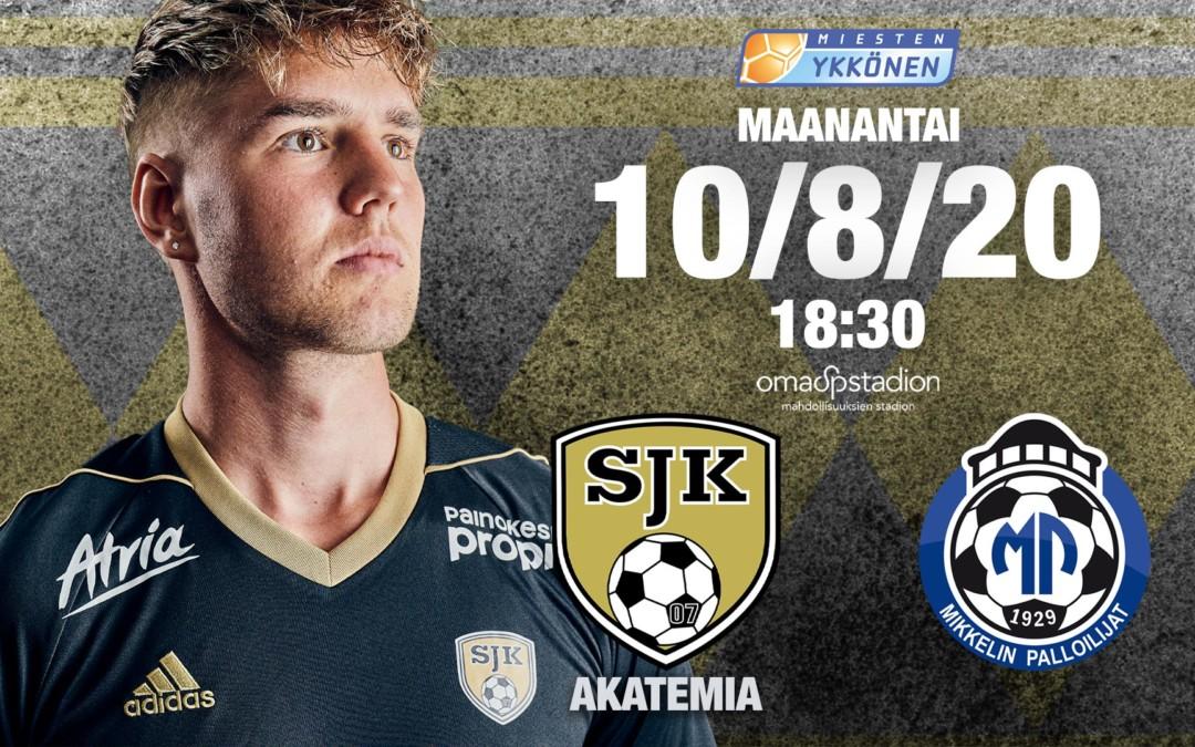 Maanantaina OmaSp Stadionilla SJK Akatemia vs. MP klo 18:30