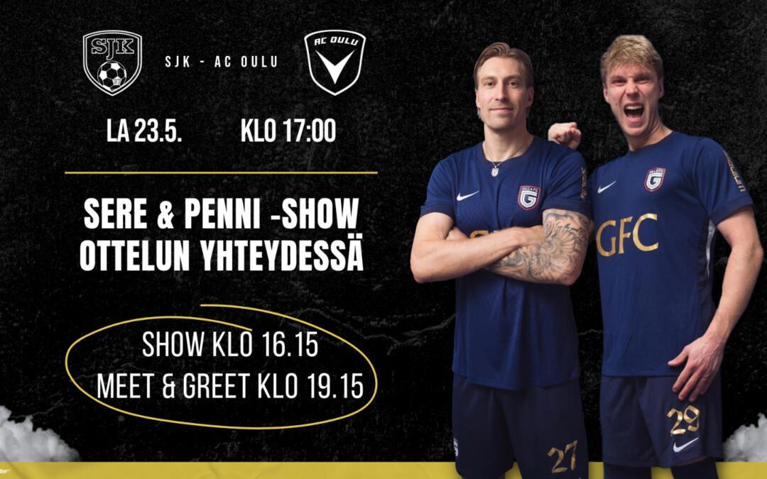 Lauantain Veikkausliigaottelussa Sere & Penni -show Hetki Areenalla