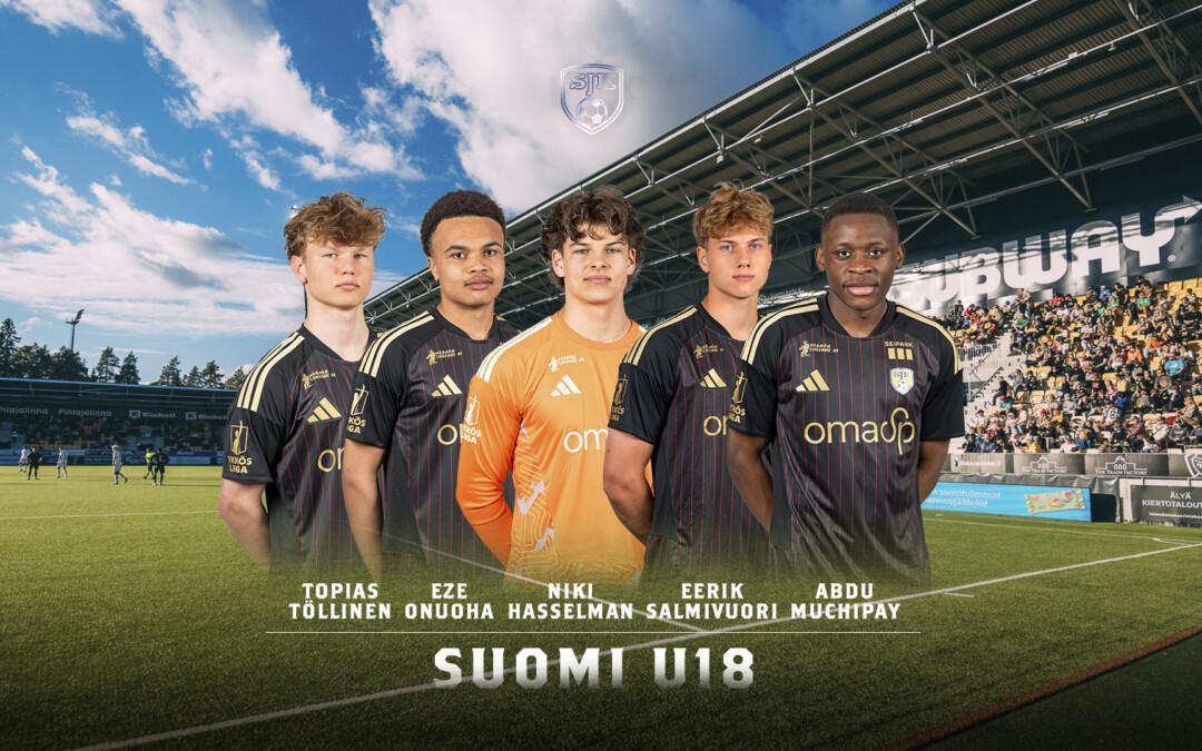 Viisi SJK-pelaajaa Suomen U18-maajoukkueeseen!