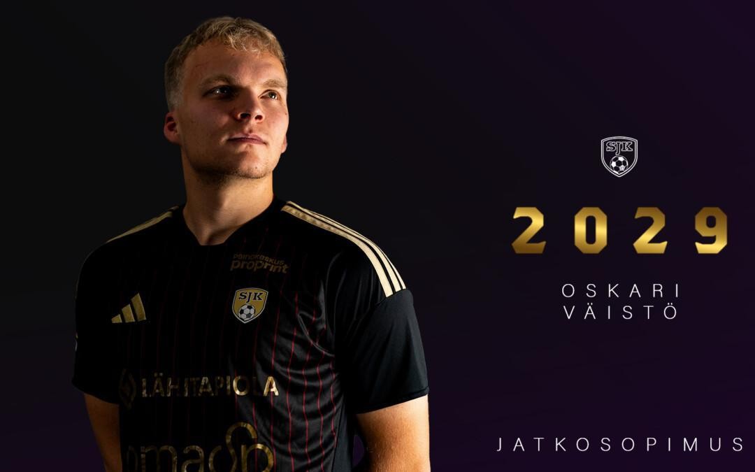 Oskari Väistölle jatkosopimus – jatkaa SJK:ssa kauden 2029 loppuun